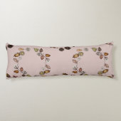 Weißer Kürbis mit Herbstleven Seitenschläferkissen (Rückseite)