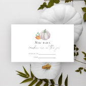 Weißer Kürbis - Raten Sie mal, wie viele Bonbons d Begleitkarte