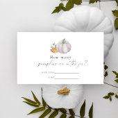 Weißer Kürbis - Raten Sie mal, wie viele Kürbisgew Begleitkarte