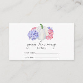 Weißer Kürbis - raten Sie, wie viele Küsse Bridal- Begleitkarte