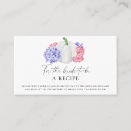 Weißer Kürbis - Rezept für die Braut Begleitkarte