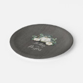 Weißer Kürbis Rustikales Land Fall Inspiriert Pappteller (Schrägansicht)