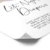 Weißer Kürbis Späte-Nacht-Windeln Poster (Ecke)