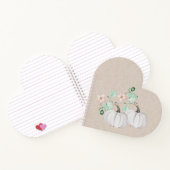 Weißer Kürbis und Blume Wasserfarben Kunst und Kul Notizblock (Innenseite)