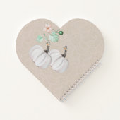 Weißer Kürbis und Blume Wasserfarben Kunst und Kul Notizblock (Rückseite)