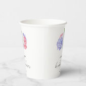 Weißer Kürbis und Hydrangea-Blume Brautparty Pappbecher (Rechts)