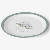 Weißer Kürbiskölner Kürbis "Herbst in Liebe" Pappteller (Schrägansicht)