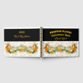 Weißer Kürbispflaster Halloween Bash Blumengrün Gästebuch (Voll)