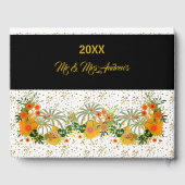 Weißer Kürbispflaster Halloween Bash Blumengrün Gästebuch (Rückseite)