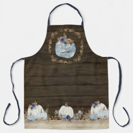 Weißer Kürbiswein Wasserfarbe Blumenholz Schürze