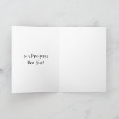 Weißer Labrador in der Weihnachtsmannmütze Weihnac Karte (Innenseite)