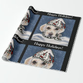 WEIßER LABRADOR RETRIEVER GESCHENKPAPIER (Ungerollt)