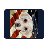 Weißer Labrador Retriever Magnet (Horizontal)