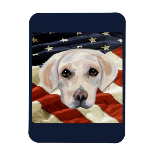 Weißer Labrador Retriever Magnet (Vertikal)