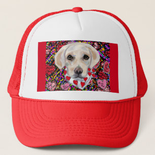 Weißer Labrador Retriever Truckerkappe