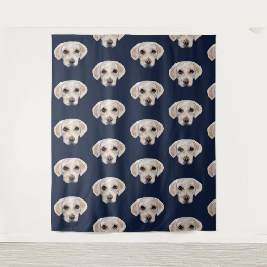 Weißer Labrador Retriever Wandteppich (Vorderseite)