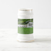 Weißer Lächeliger Bierglas (Mittel)
