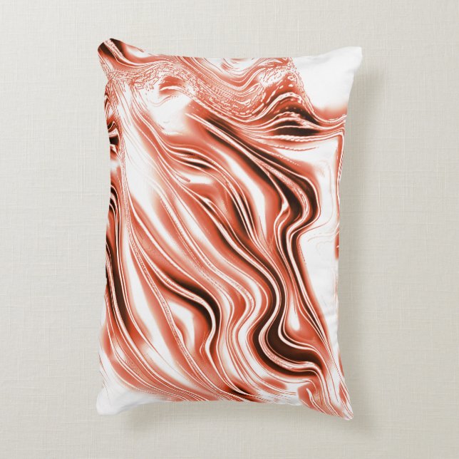 Weißer Lachs bis roter, langwelliger Spuren auf we Dekokissen (Rückseite(Vertikal))