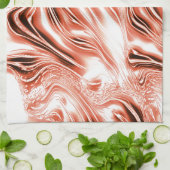 Weißer Lachs bis roter, langwelliger Spuren auf we Geschirrtuch (Gefaltet)