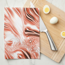 Weißer Lachs bis roter, langwelliger Spuren auf we Geschirrtuch