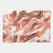 Weißer Lachs bis roter, langwelliger Spuren auf we Geschirrtuch (Horizontal)