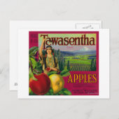 Weißer Lachs, Washington - Tawasentha Apple Labe Postkarte (Vorne/Hinten)