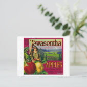 Weißer Lachs, Washington - Tawasentha Apple Labe Postkarte (Stehend Vorderseite)