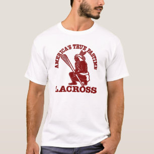 Weißer Lacross USA Zeitvertreib T-Shirt