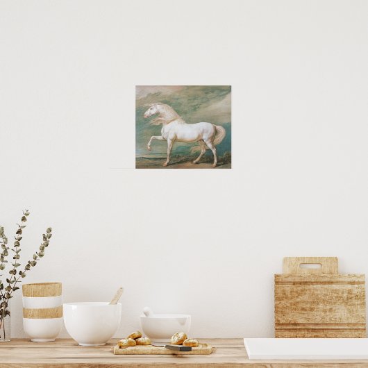 Weißer Ladegerät Poster (Küche)