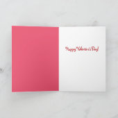 Weißer Lama mit Roller-Valentinstag Feiertagskarte (Innenseite)