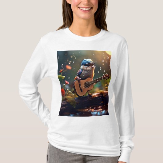 Weißer Langärmeliger T - Shirt (Vorderseite)