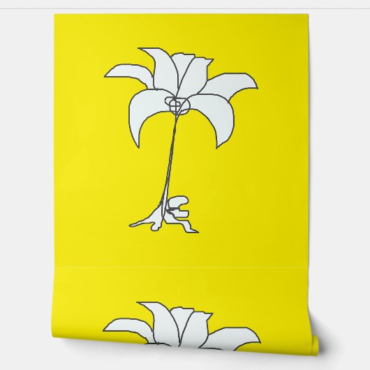 Weißer Lemon Gelb Tapete (Abrollen)