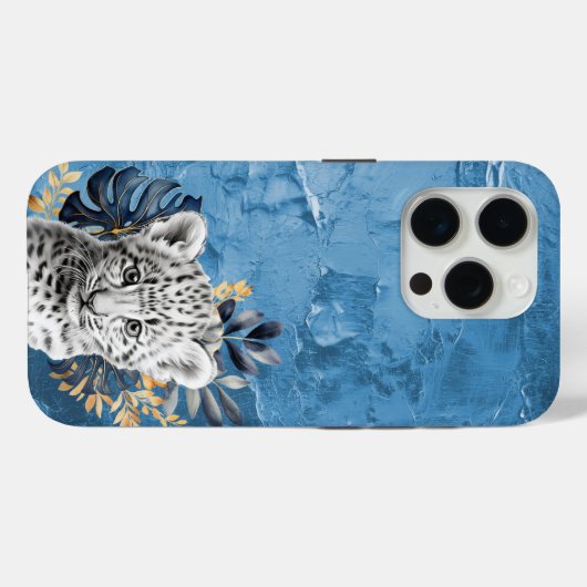 Weißer Leopard Case-Mate iPhone Hülle (Rückseite (Horizontal))