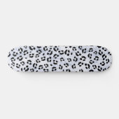 Weißer Leopard-Druck Skateboard (Horizontal)