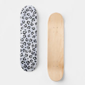 Weißer Leopard-Druck Skateboard (Vorderseite)