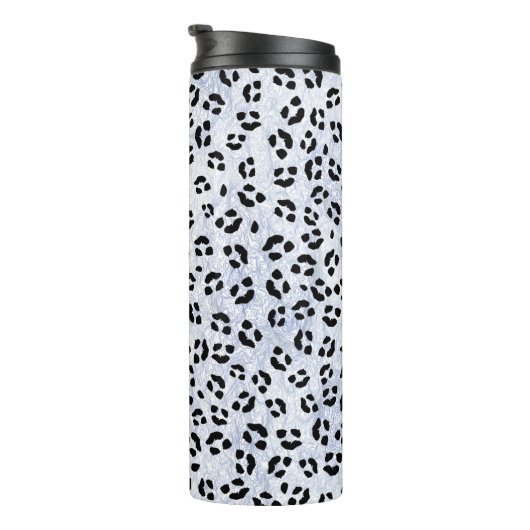Weißer Leopard-Druck Thermosbecher (Nach rechts gedreht)