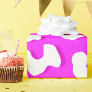 Weißer Leopard Druckrosa Geschenkpapier