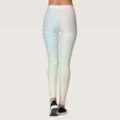 Weißer Leopard Print Pastell Gradient Leggings (Rückseite)
