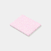 Weißer Leopardendruck Post-it Klebezettel (angewinkelt)