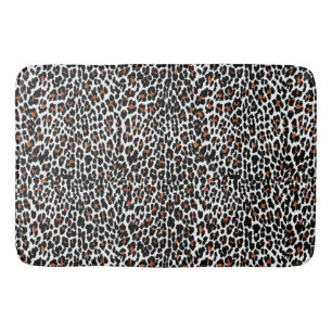 Weißer Leopardenfelldruck Badematte