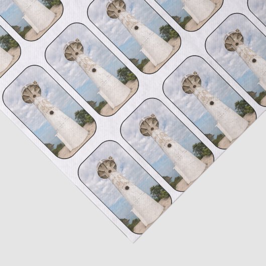 Weißer Leuchtturm Seidenpapier (Ausschnitt)