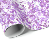 Weißer lila Glitzer funkeln Weihnachten Weihnachte Geschenkpapier (Rolleneckpunkt)