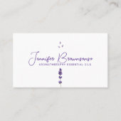 Weißer Lila Lavendel Visitenkarte (Vorderseite)