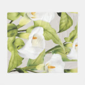 Weißer Lilie 3 Fleecedecke (Vorderseite (Horizontal))