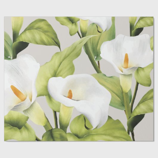 Weißer Lilie 3 Geschenkpapier (Flach)
