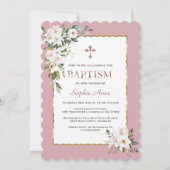 Weißer Lilien Rose Goldmedaille Einladung (Vorderseite)