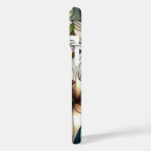 Weißer Lilien-Stoß-Effekt Case-Mate iPhone Hülle (Rückseite / Links)