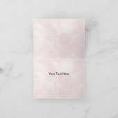 Weißer Lilienflor Rosa Marmor Danke Karte (Innenseite)