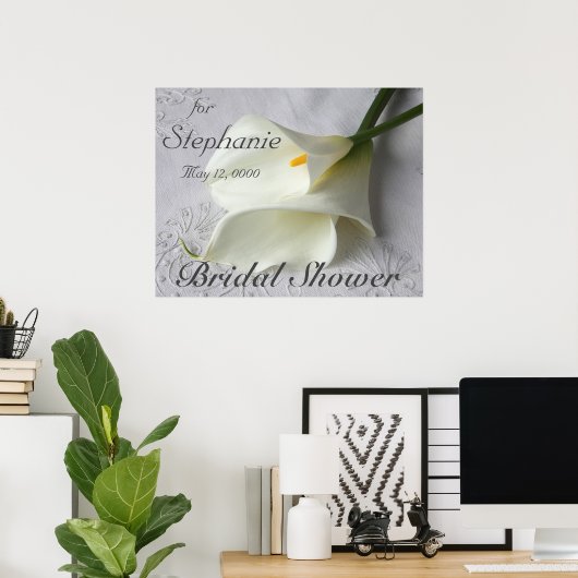 Weißer Lilienlilie Poster (Heimbüro)