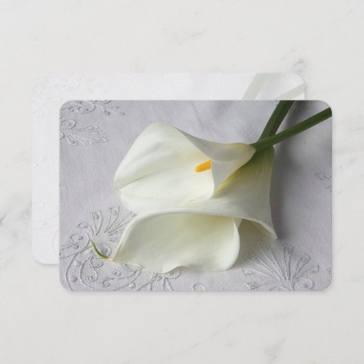 Weißer Lilienlilie Save The Date (Vorne/Hinten)